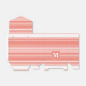 Monogramm Korallenstreifen Geschenkschachtel (Ungefaltet)