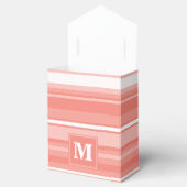 Monogramm Korallenstreifen Geschenkschachtel (Geöffnet)