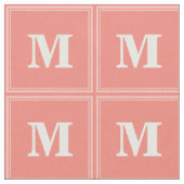 Monogramm Korallenstreifen Stoff (Nahaufnahme)