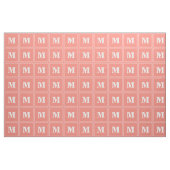 Monogramm Korallenstreifen Stoff (Fat Quarter (45,7 x 55,9 cm))