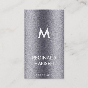Monogramm Korn Metallisch Visitenkarte
