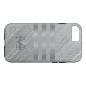 Monogramm-körniger Metallblick-Fall Case-Mate iPhone Hülle (Rückseite (Horizontal))