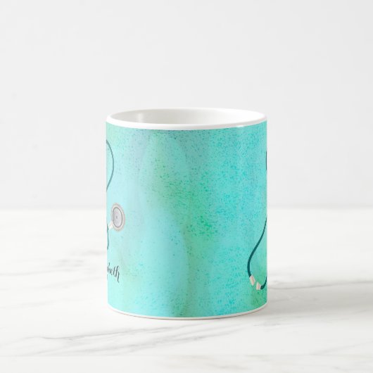 Monogramm-Krankenschwester-Arzt Absolvent Kaffeetasse (Mittel)