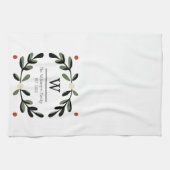 Monogramm-Kranz für das Ferienhaus Geschirrtuch (Horizontal)