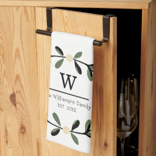 Monogramm-Kranz für das Ferienhaus Geschirrtuch