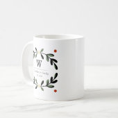Monogramm-Kranz für das Ferienhaus Kaffeetasse (Vorderseite Links)