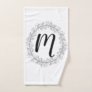 Monogramm-Kranz personifizieren Handtuch