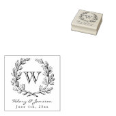 Monogramm-Kraut-Hochzeits-Briefmarke Gummistempel (Stempel)