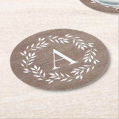 Monogramm Kraut Personalisierten Untersetzer (Angewinkelt)