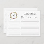 Monogramm-Kreidekarte Postkarte (Vorne/Hinten)