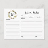 Monogramm-Kreidekarte Postkarte (Vorderseite)