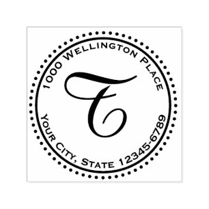 Monogramm Kreis mit Punkten Permastempel