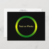 Monogramm-Kreis Postkarte (Vorne/Hinten)