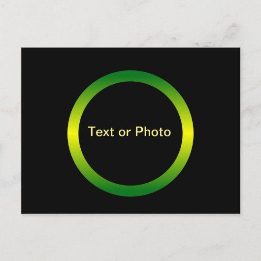 Monogramm-Kreis Postkarte (Vorderseite)