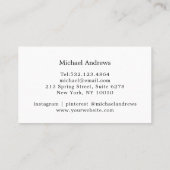 Monogramm-Kreis Visitenkarte (Rückseite)