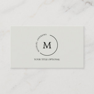Monogramm-Kreis Visitenkarte
