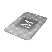 Monogramm-Kreismuster Badematte (Schrägansicht)
