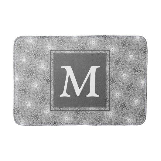 Monogramm-Kreismuster Badematte (Vorderseite)