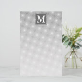 Monogramm-Kreismuster Briefpapier (Stehend Vorderseite)