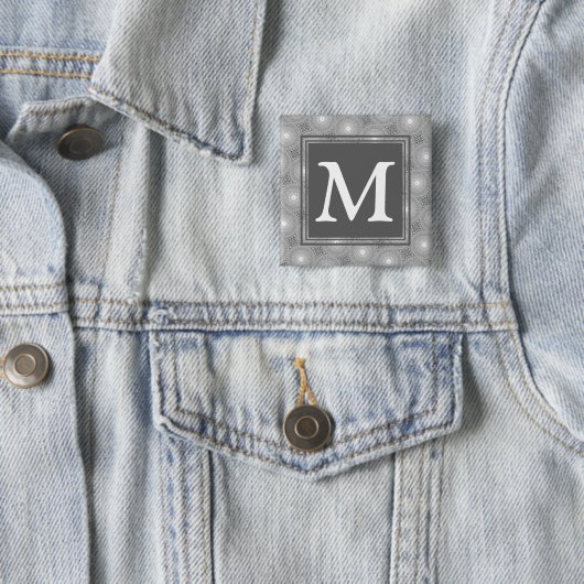 Monogramm-Kreismuster Button (Beispiel)