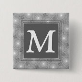 Monogramm-Kreismuster Button (Vorderseite)