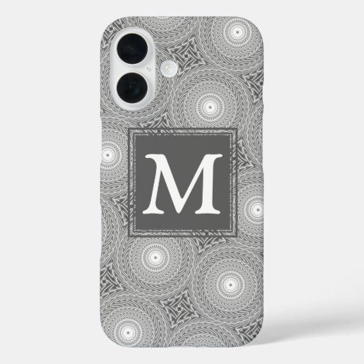 Monogramm-Kreismuster Case-Mate iPhone Hülle (Rückseite)