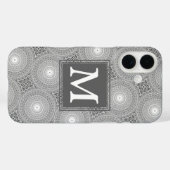 Monogramm-Kreismuster Case-Mate iPhone Hülle (Rückseite (Horizontal))