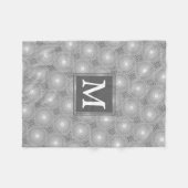 Monogramm-Kreismuster Fleecedecke (Vorderseite (Horizontal))