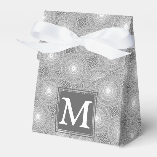 Monogramm-Kreismuster Geschenkschachtel (Vorderseite)