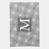 Monogramm-Kreismuster Handtuch (Vertikal)