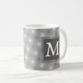 Monogramm-Kreismuster Kaffeetasse (VorderseiteRechts)