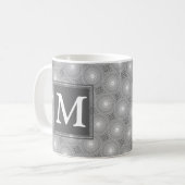 Monogramm-Kreismuster Kaffeetasse (Vorderseite Links)