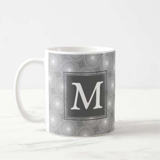 Monogramm-Kreismuster Kaffeetasse (Links)