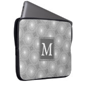 Monogramm-Kreismuster Laptopschutzhülle (Vorne Rechts)