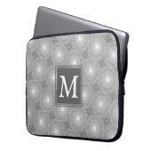 Monogramm-Kreismuster Laptopschutzhülle (Vorderseite Links)