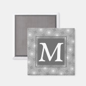 Monogramm-Kreismuster Magnet (Vorderseite/Rückseite)