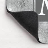 Monogramm-Kreismuster Mousepad (Ecke)