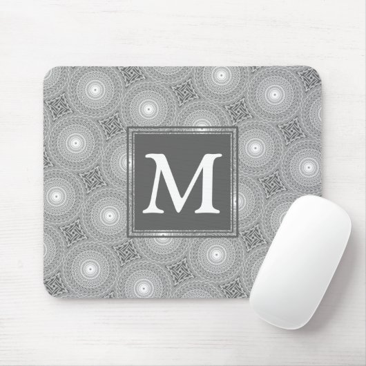 Monogramm-Kreismuster Mousepad (Mit Mouse)