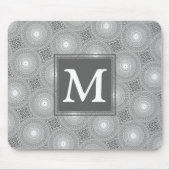 Monogramm-Kreismuster Mousepad (Vorne)