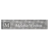 Monogramm-Kreismuster Namensplakette (Vorderseite)