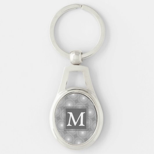 Monogramm-Kreismuster Schlüsselanhänger (Vorderseite)