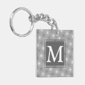 Monogramm-Kreismuster Schlüsselanhänger (Vorderseite links)