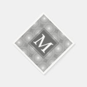 Monogramm-Kreismuster Serviette (Ecke)