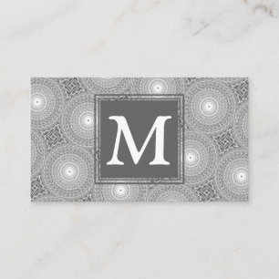 Monogramm-Kreismuster Visitenkarte