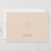 Monogramm Kreuz Christliche Hochzeit Save The Date (Rückseite)