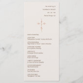 Monogramm Kreuz Christliche Trauungszeremonie Programm (Vorderseite)