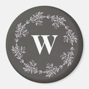 Monogramm-Kreuzschiff-Kabinentür-Markierungs-Grau Magnet