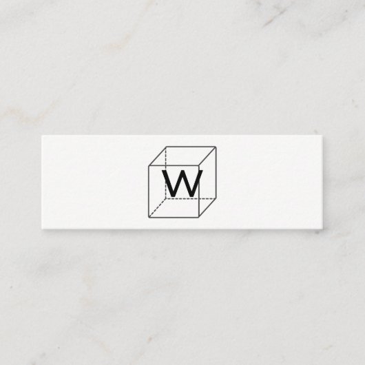 Monogramm kubiert / korporativ mini visitenkarte (Vorderseite)