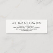 Monogramm kubiert / korporativ mini visitenkarte (Rückseite)