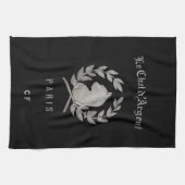 Monogramm Küchenhandtuch Le Chat d'Argent Geschirrtuch (Horizontal)